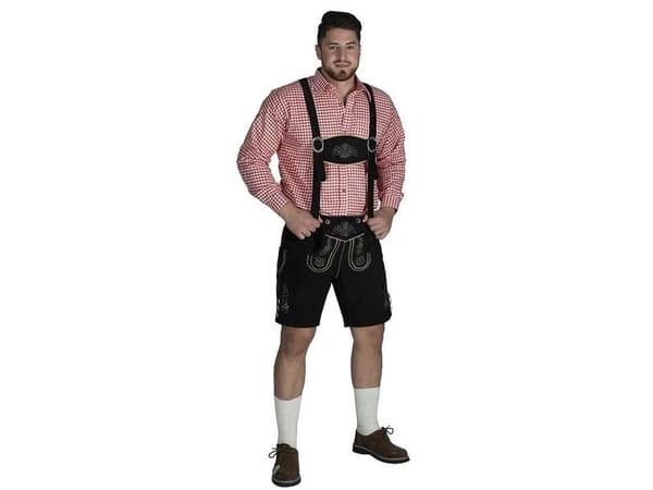 Sorte lederhosen, korte