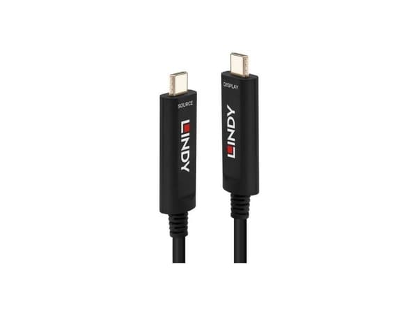 Lindy 38503, 15 m, USB C, USB C, Sort