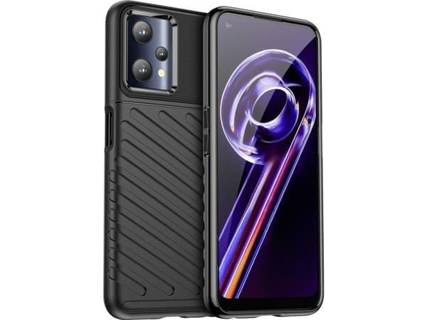 Thunder Case fleksibelt pansret deksel til Realme 9 Pro - svart