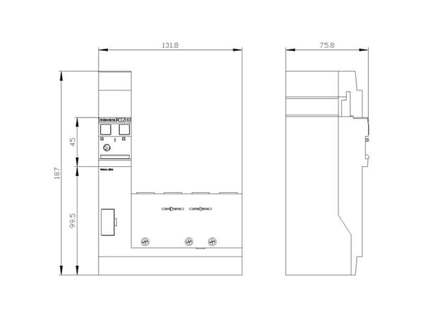 RCD310 RCD310 Basic RCD typ A sidomonterad RCD-modul märkfelsström 0,03-5A tillbehör för: 3VA1