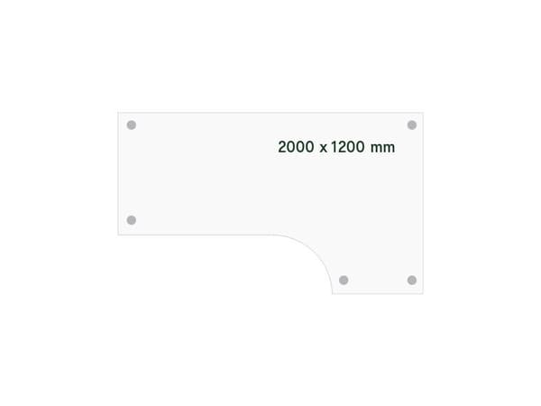 Skrivebord DNA, Birk 2000x1200 mm Højre I-ben/Sort