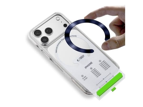 4kom.pl TECH-PROTECT MMP-210 magnetisk Magsafe-ring 2-pack djupblå & silver