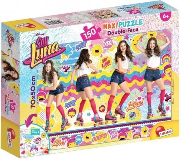 Lisciani Pussel, dubbelsidigt, Maxi, 150 bitar, Soy Luna Roller Time