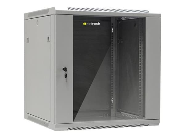 Netrack - Rack skap - veggmonterbar - grå - 12U - 19"