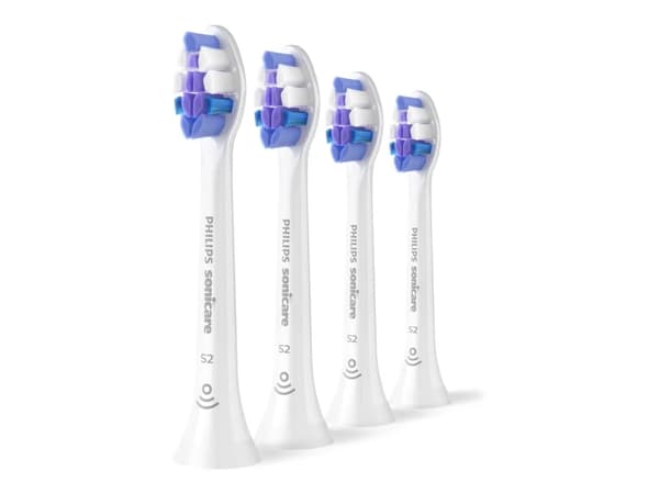 Philips Sonicare S2 Sensitive HX6054 - Utskiftningsbørstehode - for tannbørste - hvit (en pakke 4)
