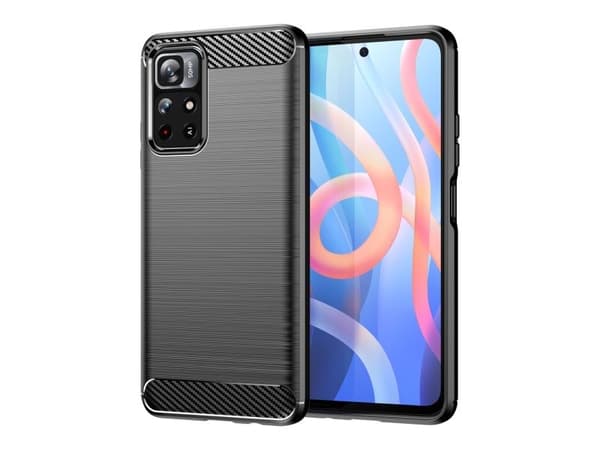 Carbon Case fleksibelt deksel til Xiaomi Redmi Note 11 - svart