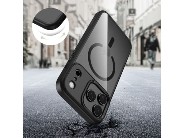 Tech-Protect MagMat MagSafe Case for iPhone 17 Pro Max - Clear Black