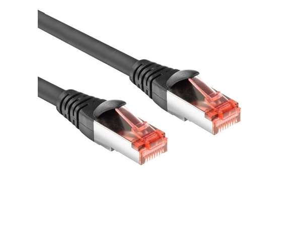 ACT Black patchkabel 20 meter CAT6A U/FTP hög flexibilitet (FB5020)