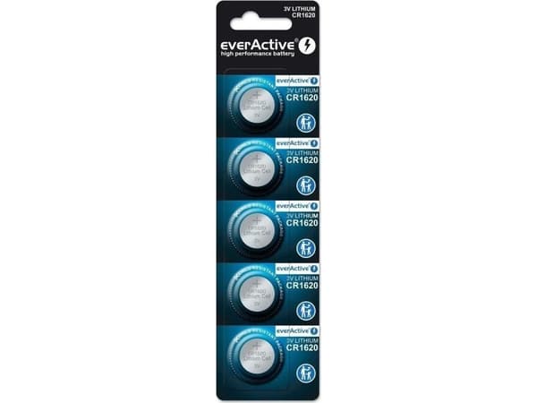 Everactive CR16205BL, Engangsbatteri, CR1620, Lithium, 3 V, 5 stykker, 10 år