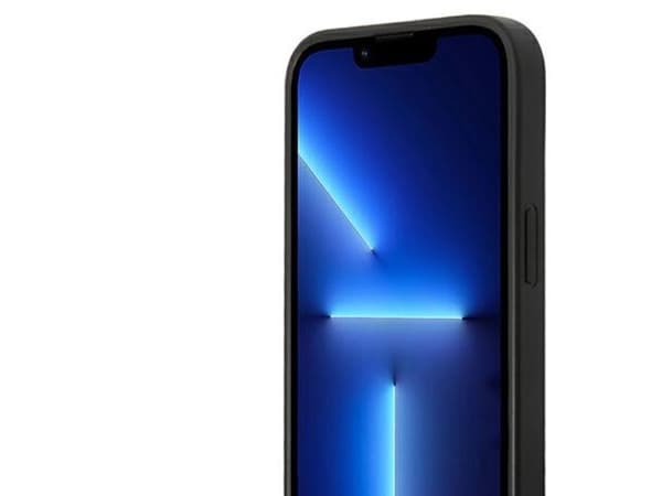 Guess 4G Stripe Collection-skal för iPhone 14 / 15 Plus - grå