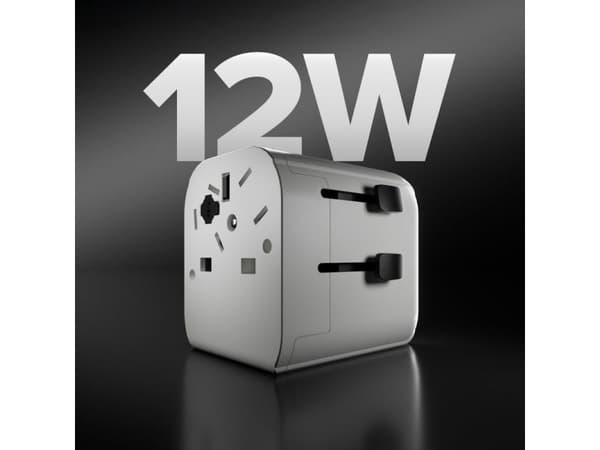 SBS Universal - EU 2xUSB-A reseadapter - vit