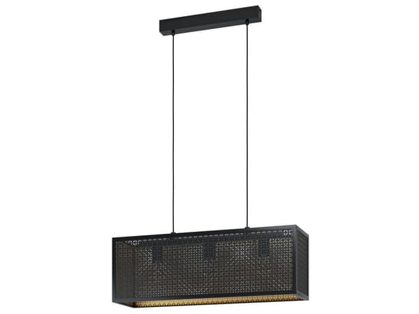 EGLO SALLICANO langbord 3xE27 sort/sortgull hulmønster