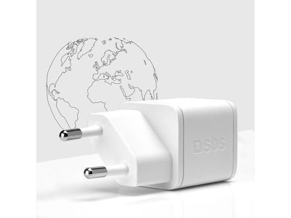 SBS PD Reiselader 20W USB-C GaN weiá