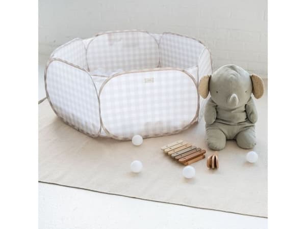3 Sprouts Boldbassin, Gingham beige