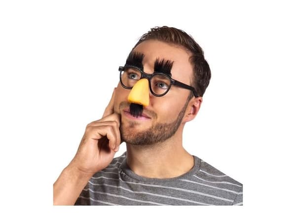 Brille med næse og skæg