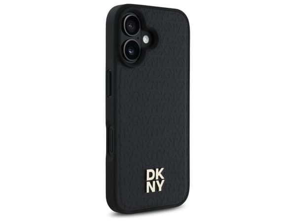 DKNY DKHMP16SPSHRPSK iPhone 16 6,1" hardcase svart/black Repeat Pattern Stack Logo MagSafe
