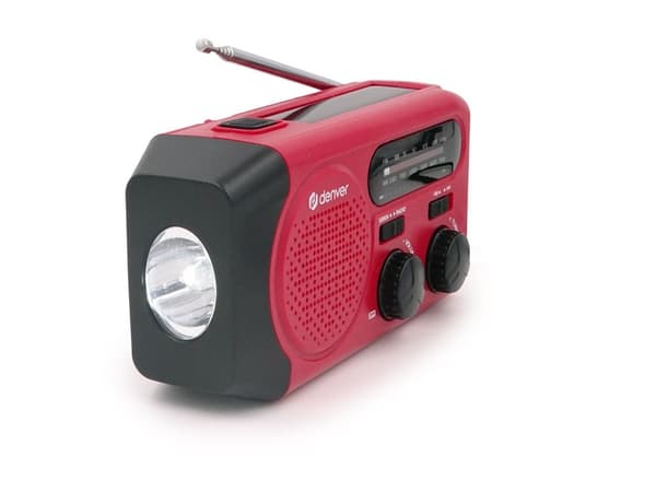 Radio med vev och solcellsuppl