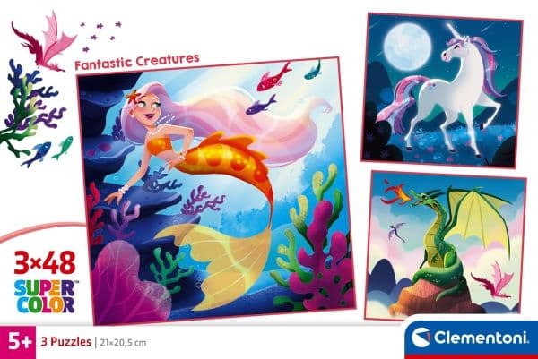 Puslespill Noli Fantastic Creatures, 3x48 brikker