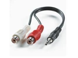 VALUE-kaapeli 3,5 mm/RCA, 0,2 m, 3,5 mm, RCA, 0,2 m, valikoima