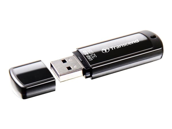 Transcend JetFlash 350 - USB flash-enhet - 32 GB - USB 2.0 - svart