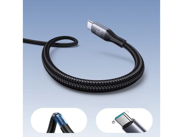 USB-kabel Joyroom USB-C til USB-C 1 m, svart