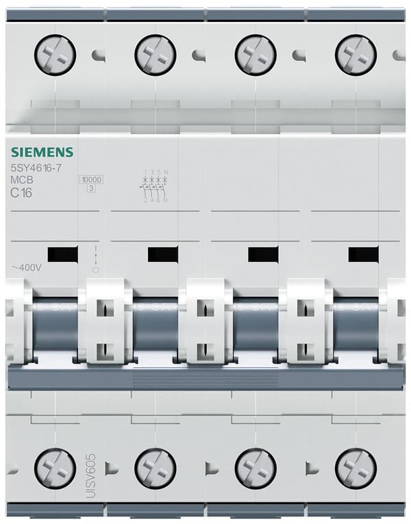 Automatsikring 10kA 3P+N C 16A
