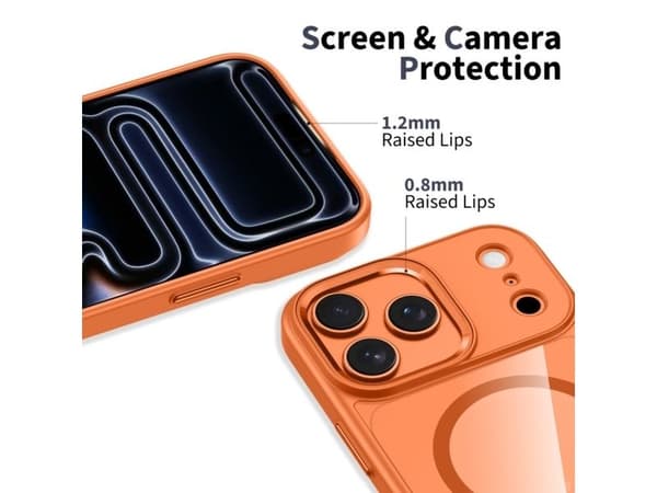 Tech-Protect MagMat MagSafe-deksel til iPhone 17 Pro Max - transparent orange