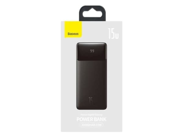 Baseus PPBD050201, 30000 mAh, Lithium Polymer (LiPo), 3,7 V, Sort