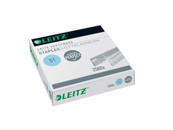 Hæfteklamme Leitz Softpress S1 - (karton/10 æsker á 2500 stk.)