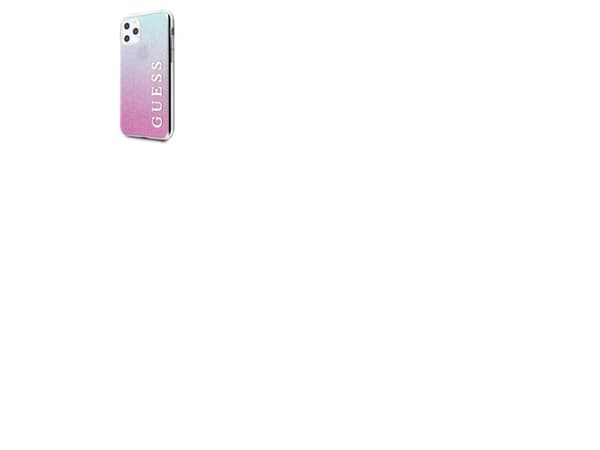 Guess GUHCN58PCUGLPBL hardt etui til iPhone 11 Pro rose blue/pink blue - Glitter Gradient