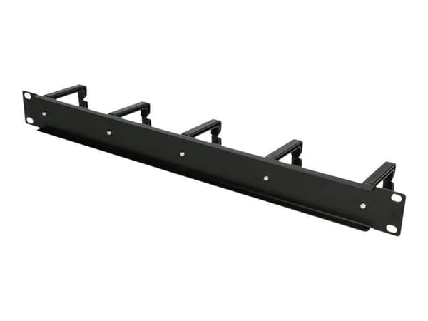 Extralink - Kabelstyringspanel - rackmonterbar - svart - 1U - 19"