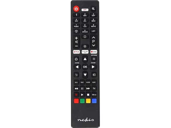 Nedis TVRC45TCBK, TV, IR Kabelfri, Trykknapper, Sort