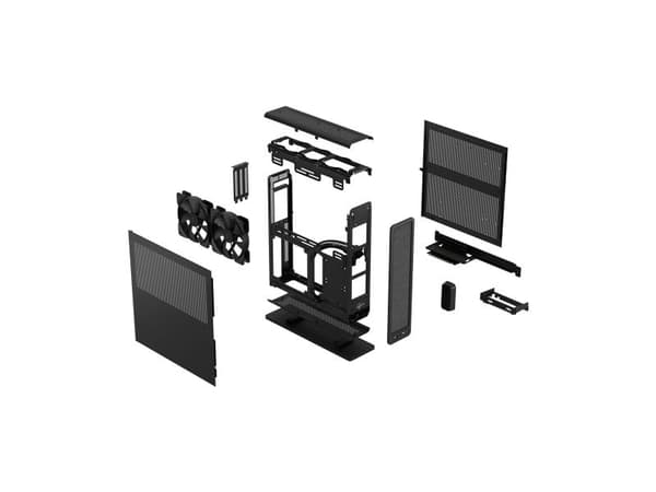 Fractal Design Ridge , Small Form Factor (SFF), PC, Musta, Mini-ITX, Terästä, Koti /Toimisto
