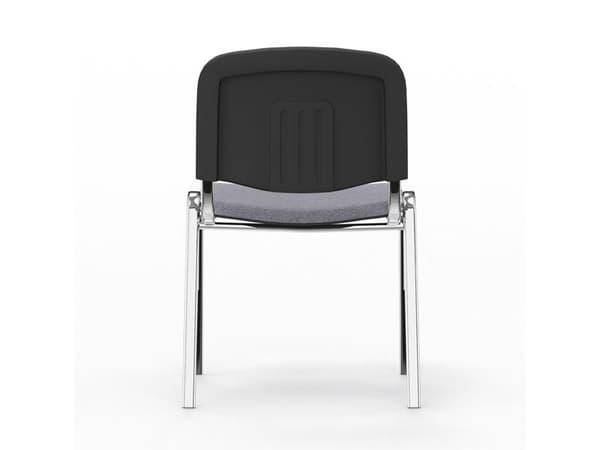 Spisestol Iso, grå med kromstolben
