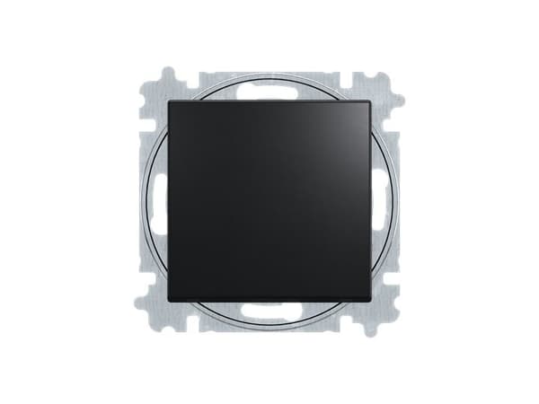 ABB-basic55 1-polet Trykkontakt, N-terminal, mat sort, 10A, 1 modul, leveres inklusive tangent