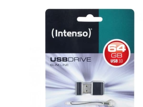 Intenso Slim Line - USB-flashstasjon - 64 GB - USB 3.0 - svart