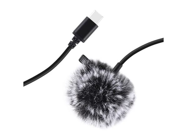 Puluz tie-mikrofon med klips PU425, 1,5 m, USB-C