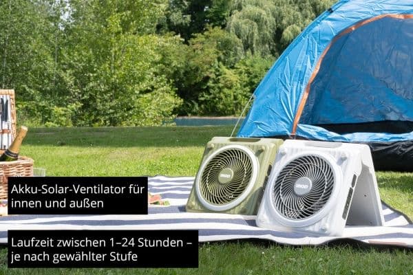 Unold 86517 solcellevifte grå camping