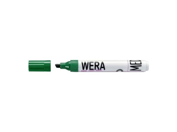 Wera permanent marker 1-4 mm grön - (12 st.)