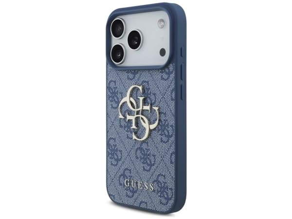 Guess 4G Big Logo-etui til iPhone 17 Pro / 18 Pro – blått