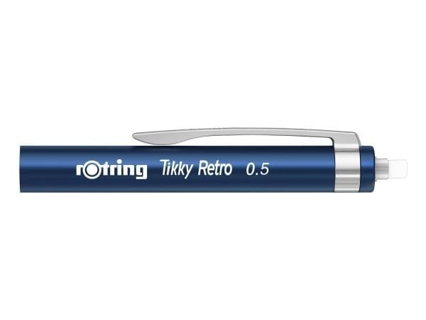 Rotring Tikky Retro, Blå, Plast, Grå, 2B, 0,5 mm, Rund
