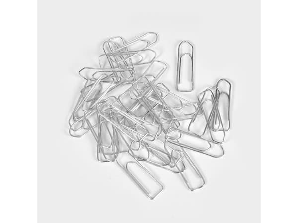 Pappersklämmor - 32 mm - silver - förpackning med 100 st