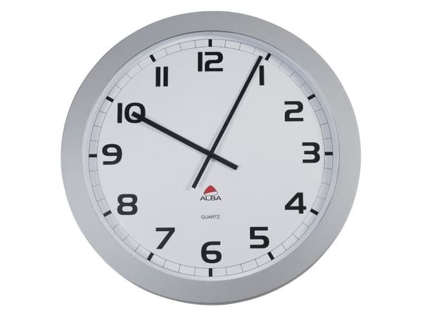 Väggklocka Alba Giant Ø60cm silvergrå