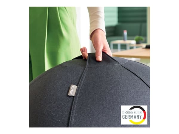 Leitz Ergo Active - Bollstol - ergonomisk - tygklädsel - mörkgrå