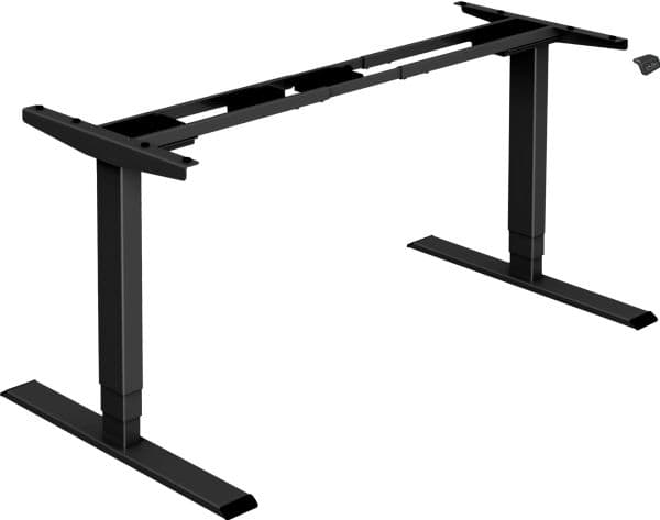 Elfen Ergodesk Basic II -sähköpöydän runko, musta