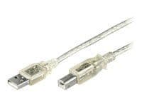 MicroConnect USB 2.0 - USB-kabel - USB (hann) til USB-type B (hann) - 5 m - gjennomsiktig
