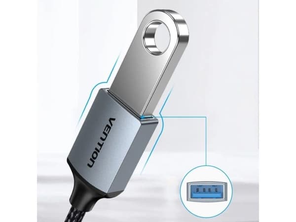 USB-adapter Vention USB-A till USB-C grå (6922794755079)
