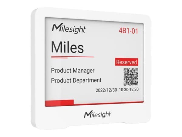 Milesight DS3604 - Display module - IoT, E-ink - trådlös - NFC, LoRaWAN - 868 MHz - vit