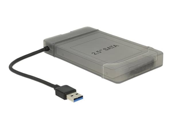 Delock - Diskkontroller - 2.5" - SATA 6Gb/s - USB 3.0 - grå, svart