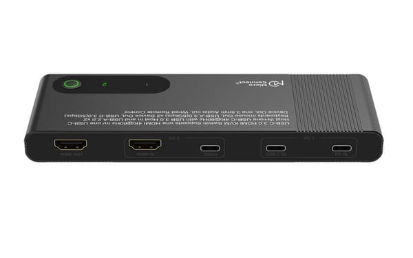 Microconnect HDMI & USB-C KVM Switch 2-Port, 4K Ultra HD